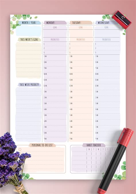 All planners are free and printable. . Planner download